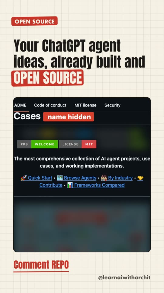 Your ChatGPT agent ideas, already built and OPEN SOURCE