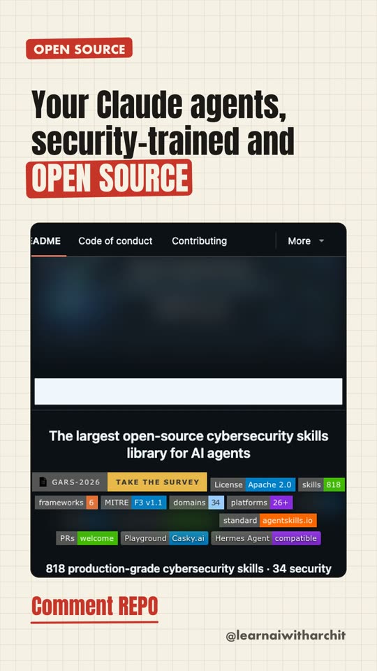 Your Claude agents, security-trained and OPEN SOURCE