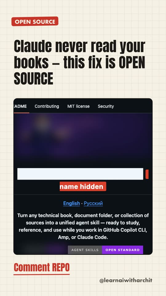 Claude never read your books — this fix is OPEN SOURCE