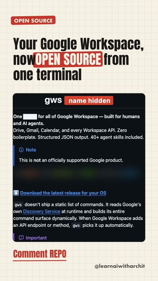 Your Google Workspace, now OPEN SOURCE from one terminal