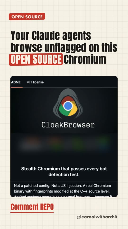 Your Claude agents browse unflagged on this OPEN SOURCE Chromium