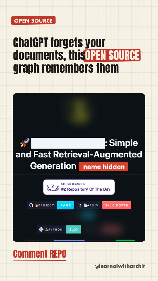 ChatGPT forgets your documents, this OPEN SOURCE graph remembers them