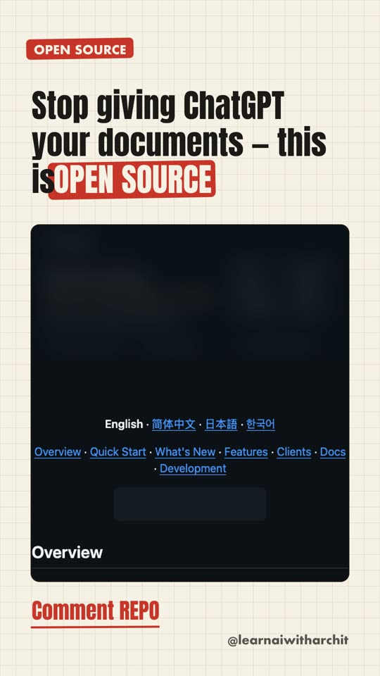 Stop giving ChatGPT your documents — this is OPEN SOURCE